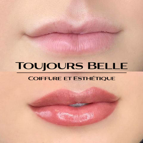 Before and after Lip-blush-salon-ToujoursBelle
