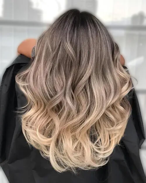 ash blonde ombre