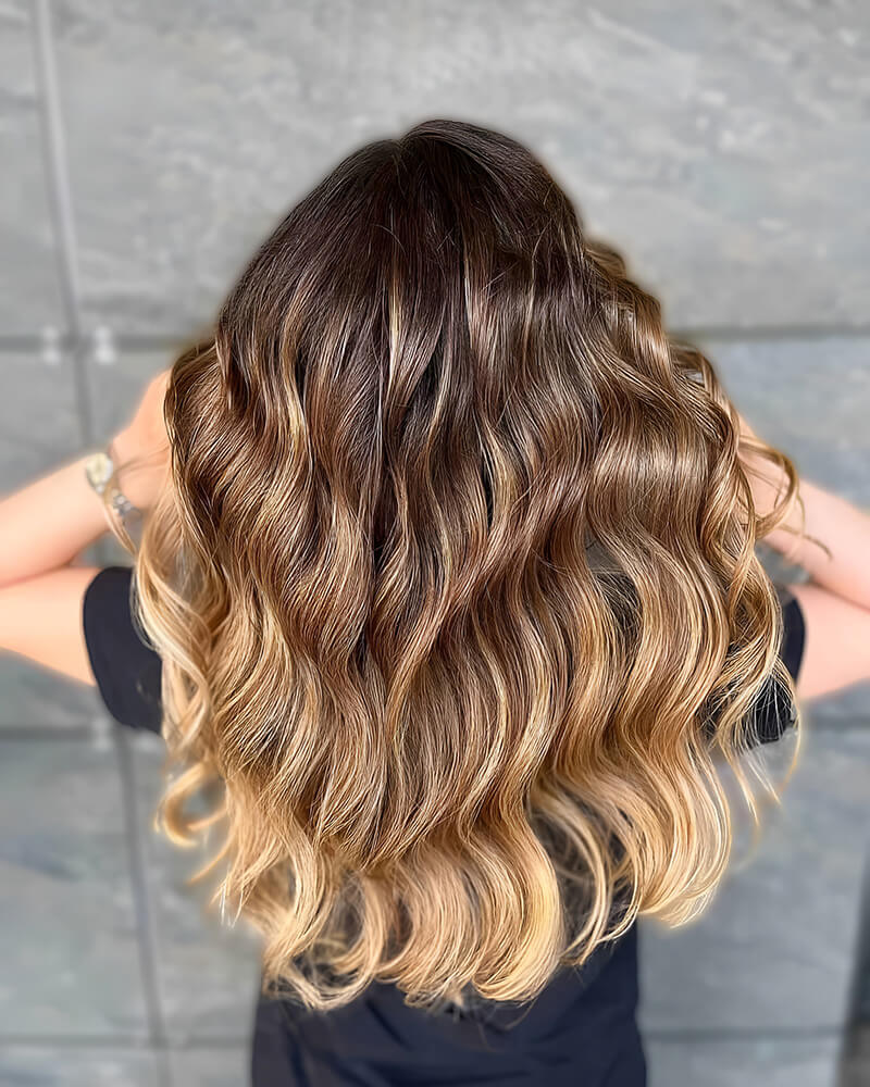 Ombré blond miel