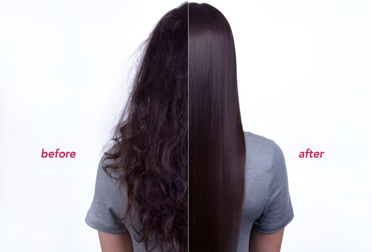 Before and After_taninoplastia-hair-treatment-salon Toujours Belle in Montreal